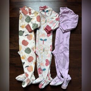 Baby Girl Fleece Footies 24M